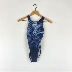 Adidas Infinitex Black and Gray One Piece Swimsuit